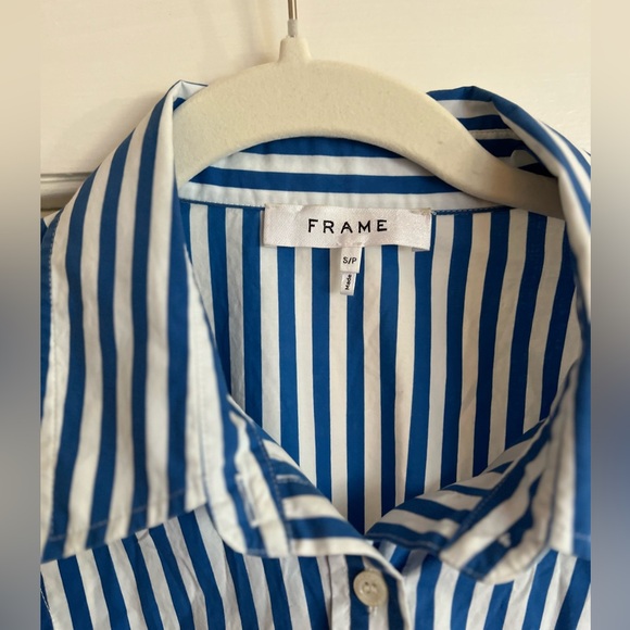 FRAME brand: Striped Organic Cotton Shirt, size small! In great condition! - Picture 7 of 7